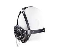 Wiftms 1Pcs Baillon Bouche sm Harnais en Cuir Jouets intimes, Silicone Anneaux pour lèvre Ouverte et Posture Fétichisme Ball bâillon Jeux de Sexe Réglable Pour Adults