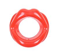 Wiftms 2Pcs Baillon Bouche sex sm Harnais en Silicone La bouche Jouets intimes Anneaux pour lèvre Ouverte et Posture Fétichisme Ball bâillon pour Couple Jeux de Sexe Réglable (Rouge)