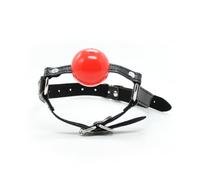 Wiftms Harnais Baillon Bouche SM SEX Cuir Avec Ball bâillon Slave, Bondage Fétichisme Cosplay Jeux de Sexe Pour Couple Masque pour les yeux La tête Réglable (Rouge)