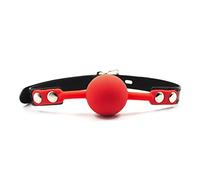 Wiftms Harnais Baillon Bouche sm sex Cuir Avec Boule de bouche solide en silicone Ball bâillon Slave Bondage Fétichisme Jeux de Sexe Réglable
