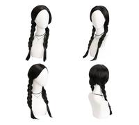 Wig 26 Inch Synthetic Black Braided Hair With None Lace For Party Cosplay Daily Use Music Festival(KW-019B)