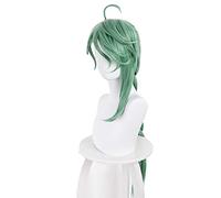 Wig Anime Cosplay Genshin Effet Baizhu Cosplay Perruque Unisexe 100 cm Longue Vert Perruque Cosplay Anime Cosplay Perruques synthétiques résistantes à la chaleur Perruques d'Halloween
