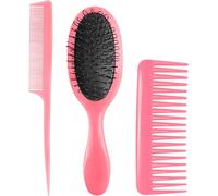 wig brush set,3 pieces hair brush set,including one curl comb,one wide tooth comb and two rat tail combs,for a tangle free hairstyle.