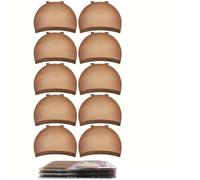 Wig cap Bonnet de perruque en nylon élastique respirant invisible for perruques dentelle, bonnet, for tous les jours, for vacances, unisexe(Dark Brown 10Pcs)