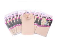 Wig cap Bonnet de perruque, filet extensible for cheveux, bonnet bas, taille unique, en nylon for(24Pieces Beige)