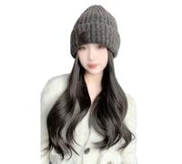 Wig Cap Bonnet de perruque for femmes, bonnet à cheveux longs ondulés, tricoté, adapté aux soirées thème quotidiennes, concerts, rendez-vous(03)