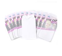 Wig cap Bonnet de perruque tendance, filet à cheveux extensible, bonnet, taille unique, en nylon(24Pieces White)