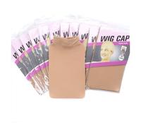 Wig cap Bonnet de perruque tendance, filet à cheveux extensible, bonnet, taille unique, en nylon(24Pieces Light Brown)