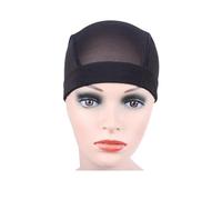 Wig cap Bonnet en for faciliter la couture des perruques, bonnet extensible nylon élastique et respirant(Black Mesh cap M)