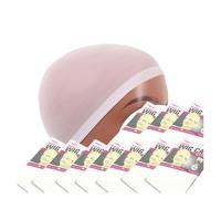 Wig cap Bonnets de perruque noirs, lot 20 bonnets, en nylon extensible for, for femmes(Natural Black)
