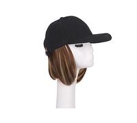 Wig Cap Chapeau Avec Perruque for Femmes Extensions Synthétiques Cheveux Courts Raides Se Connectent Naturellement Casquette De Baseball Réglable Capuchon(6)