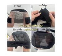 Wig Cap with Grip Band for Keeping Wigs in Place, More Full Cap-wide Transparent Lace(Green)