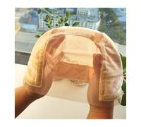 Wig Cap with Grip Band for Keeping Wigs in Place, More Full Cap-wide Transparent Lace(Light Brown)