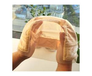 Wig Cap with Grip Band for Keeping Wigs in Place, More Full Cap-wide Transparent Lace(Light Brown)