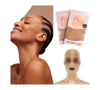 Wig Cap with Grip Band for Keeping Wigs in Place, More Full Cap-wide Transparent Lace(Silver)