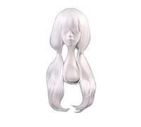 Wig for Angie Yonaga femmes blanc longue perruque Cosplay Costume Dangan Ronpa V3 tuer l'harmonie résistant à la chaleur perruques de cheveux synthétiques