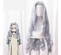 Wig for Anime Boku no Hero Akademia Eri Cosplay perruque longue bouclée gris bleu 90cm cheveux déguisement d'halloween