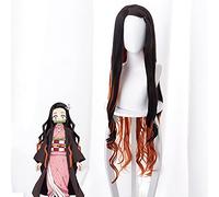 Wig for Anime Cosplay perruques Nezuko Kamado Cosplay perruque synthétique cheveux Halloween carnaval fête femmes Cosplay perruque