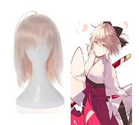 Wig for Anime destin Grand ordre Cosplay perruques Okita Souji Cosplay perruque synthétique perruque cheveux Halloween carnaval fête Sakura sabre femmes perruque