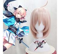 Wig for Anime destin rester nuit Cosplay perruques Okita Souji sabre Cosplay perruque résistant à la chaleur perruque synthétique Halloween carnaval fête cheveux perruque