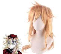 Wig for Anime Douma Cosplay perruque cheveux synthétiques fête d'halloween 75 cm de long Douma perruques + perruque C Douma perruque 708