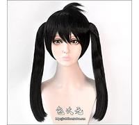 Wig for Anime Fire Force Enen no Shouboutai Kotatsu Tamaki Cosplay longue perruque de cheveux synthétiques résistant à la chaleur noire + bonnet de perruque gratuit