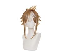 Wig For Anime Genshin Impact Cosplay Gorou Wig Short Brown White Wig with Ears OneSize wigonly