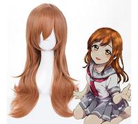 Wig for Anime Love Live Cosplay Perruques Kunikida Hanamaru Cosplay Résistant À La Chaleur Synthétique Perruque Cheveux Halloween Party Femmes Cosplay Perruque