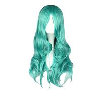 Wig for Anime marin lune Neptune Kaiou Michiru vert longue vague bouclés perruque Cosplay Costume résistant à la chaleur cheveux synthétiques femmes perruques