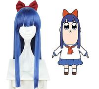 Wig for Anime POP TEAM ÉPIQUE Cosplay Perruques Pipimi Cosplay Résistant À La Chaleur Synthétique Perruques Halloween Carnaval Fête Poputepipikku Perruque