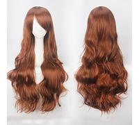 Wig for Anime Wigs Cosplay Christmas Cos Wig Color Anime Wig Button Net High Temperature Wire Universal 80Cm Long Curly Hair Color:K027-12 (80Cm Light Brown)