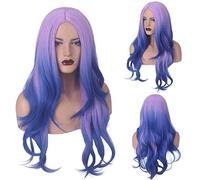 Wig for Anime Wigs Cosplay Christmas Wig Headgear Beauty Ladies High Temperature Silk Hair Cover Long Curly Hair Mid-Point Dyeing