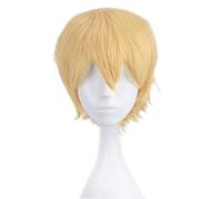 Wig for APH cosplay perruques 12 pouces prince Golden Short Fluffy Layered Cheveux Synthétiques pour hommes APH Axis Powers Hetalia Cosplay Perruque + bonnet de perruque aph 049-12