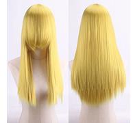 Wig for Carnival Nightlife CluI Party Dress Up Wig Cosplay Anime Wig High Temperature Silk Rose Net Colorful 60Cm Thickening Long Straight Hair Color:Zf60-20 Thickening