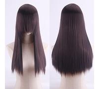 Wig for Carnival Nightlife CluI Party Dress Up Wig Cosplay Anime Wig High Temperature Silk Rose Net Colorful 60Cm Thickening Long Straight Hair Color:Zf60-11 Thickening