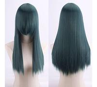 Wig for Carnival Nightlife CluI Party Dress Up Wig Cosplay Anime Wig High Temperature Silk Rose Net Colorful 60Cm Thickening Long Straight Hair Color:Zf60-21 Thickening