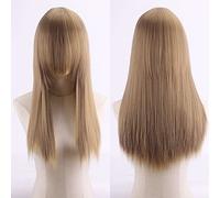 Wig for Carnival Nightlife CluI Party Dress Up Wig Cosplay Anime Wig High Temperature Silk Rose Net Colorful 60Cm Thickening Long Straight Hair Color:Zf60-4 Thickening
