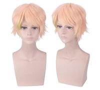 Wig for Carnival Nightlife CluI Party Dress Up Wig Cosplay Wig Es Idol Dream Festival Chunchuan Chou Switch Trait Highlighting Anti-Curled Short Hair