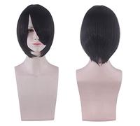 Wig for Carnival Nightlife CluI Party Dress Up Wig Cosplay Wig Short Hair Thickened Face Closed Face Short Hair Color Bobo Headgear Color:3021-22/Black