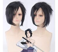 Wig for Carnival Nightlife CluI Party Dress Up Wig Cosplay Wig Uchiha Sasuke Black Raging Anime Wig 091