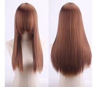 Wig for cosplay anime wig high temperature silk rose net colorful 60CM thickening long straight hair color:ZF60-12 thickening
