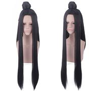 Wig for cosplay wig, magic way, anime, ancestor, Yiling, ancestor, Wei Wuxian, Lan Wangji, Wang Jijiang, costume, youth color: PL-504 Lan Wangji, free ribbon (model 2)