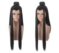 Wig for cosplay wig, magic way, anime, ancestor, Yiling, ancestor, Wei Wuxian, Lan Wangji, Wang Jijiang, costume, youth color:PL-536, Lan Wangji, free ribbon (model 3)
