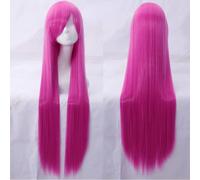 Wig for cosplay wig universal 100CM color long straight hair cos anime high temperature wire 099 color:玫瑰网049[1 meter]