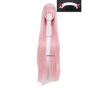 Wig For DARLING in the FRANXX 02 Zero Two Cosplay Wigs Long Pink Heat Resistant Synthetic Hair Wig + Wig Cap WigandHairpin