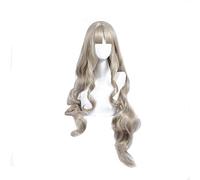 Wig for Darling In The Franxx 556 Cosplay Perruque pour femme 90 cm de long cheveux synthétiques bouclés Kukuro Perruque Japonais Anime Costume Party Perruque Gris Darling In The Franx Kokoro
