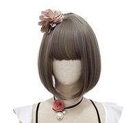 Wig for Dessin animé mode perruques femmes BoBo cheveux fille Kawaii Lolita Cosplay perruque résistant à la chaleur synthétique perruque Halloween fête perruque quotidienne