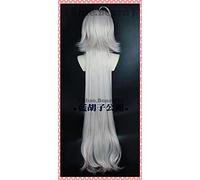 Wig for Destin/Grand Orde FGO Cosplay Jeanne d'Arc Alter Cheveux Blancs Mixtes Perruque Jeanne d'Arc Chapeaux Coiffe Alter Cosplay Accessoires de déguisement Perruque de type long