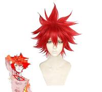 Wig for Destin/grand ordre Super Karna Cosplay perruques rouge court haute température Fiber cheveux perruque pour FGO Halloween fête carnaval taille unique Karna