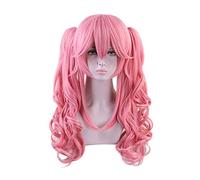 Wig for Destin Grand Ordre Tamamo no Mae Rose Ondulés Bouclés Queues De Cheval Perruque Cosplay Costume Destin Extra Résistant À La Chaleur Cheveux Femmes Cosplay Perruques